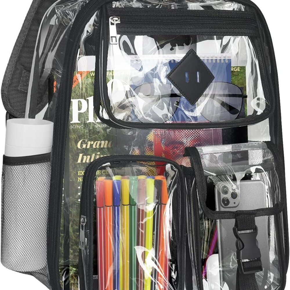 Spacious Transparent Backpack - School Approved, … - image 1